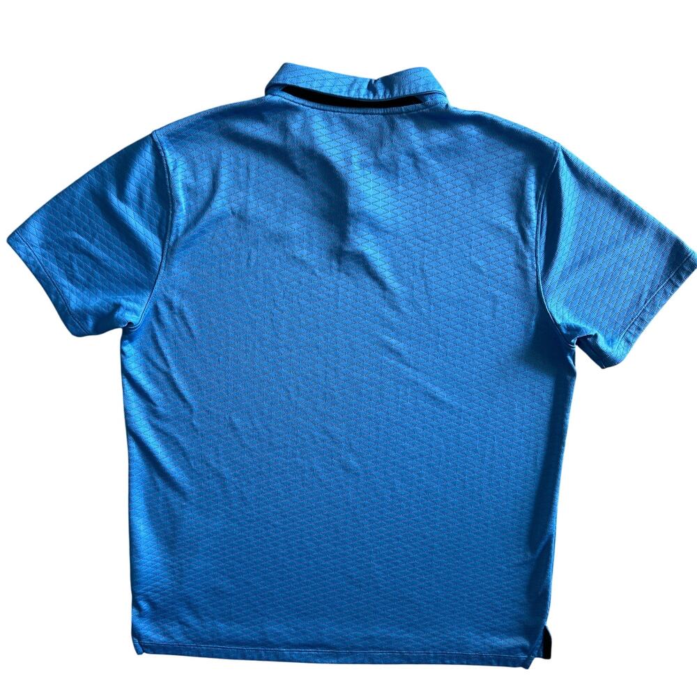 Nike Golf Dri-FIT Polo Shirt Blue Textured Athletic Performance Men’s L - Picture 7 of 11